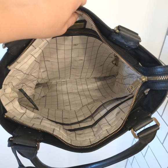 Lauren Ralph Lauren Black Nylon Leather Trim Tote Bag - Picture 10 of 13